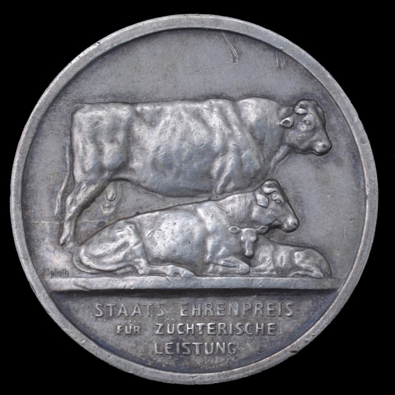 Prussia silver medal for merit in animal breeding 1922-34 SG