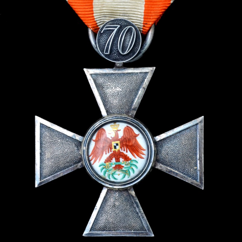 A Prussian order of the red eagle 4th class with strip for 70 years of service