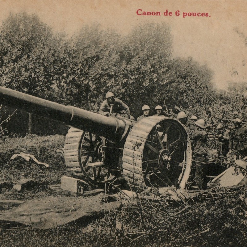 French card "6-inch gun"