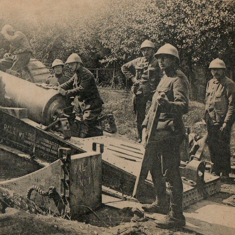 French postcard "6-inch gun"
