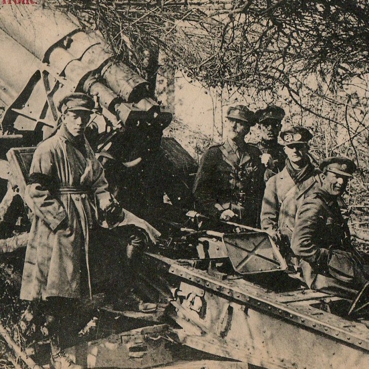 French postcard "war correspondents at the front"