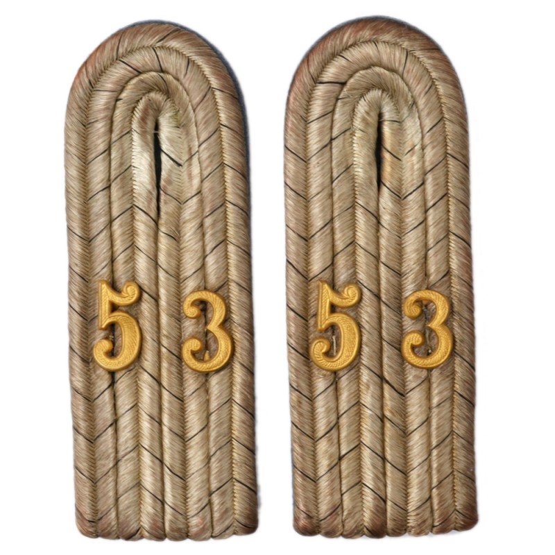 Shoulder boards of the lieutenant of the 5th Westphalian infantry regiment No. 53