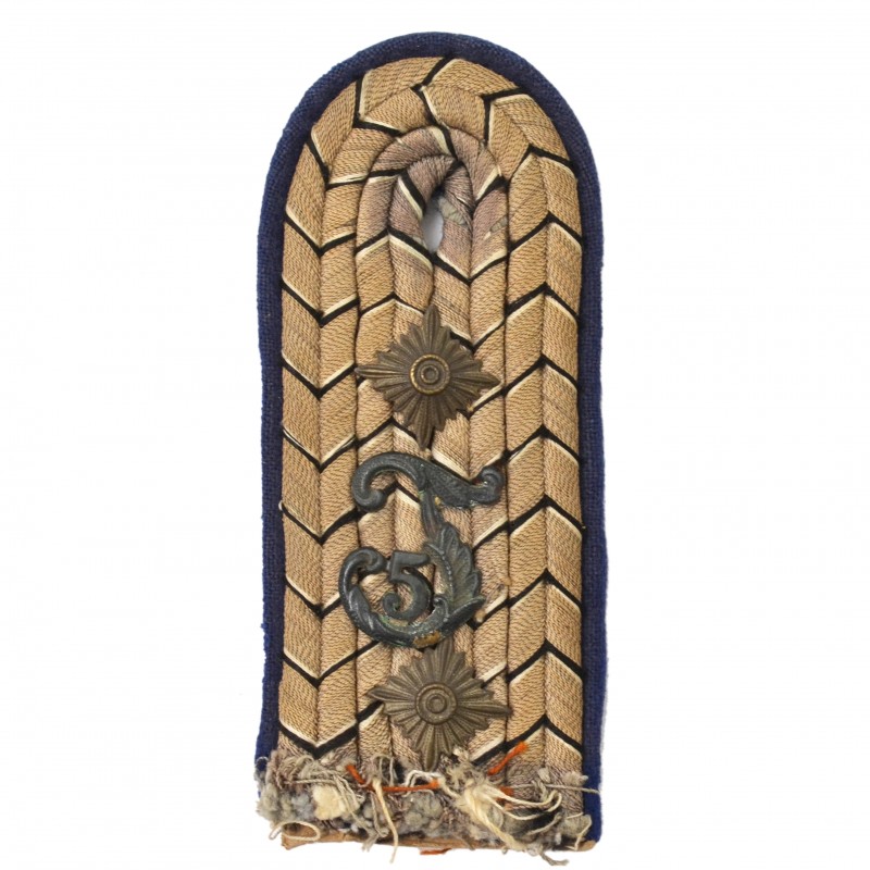 Epaulet of the captain of the 5th telegraph battalion, model 1915, in the colors of a fieldgrau