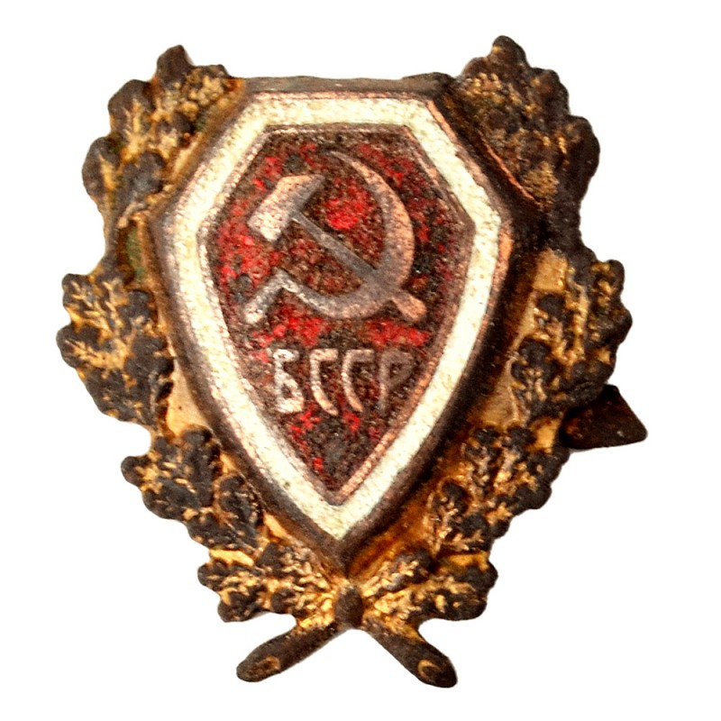 Badge (cockade) on the headdress of the BSSR militia of the 1920s