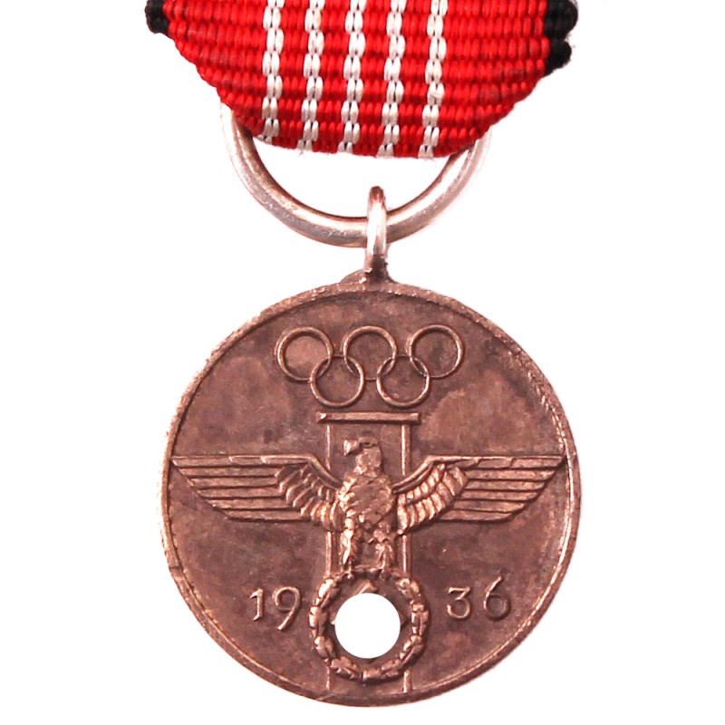 Miniature version of the medal of the 1936 Olympic Games in Berlin