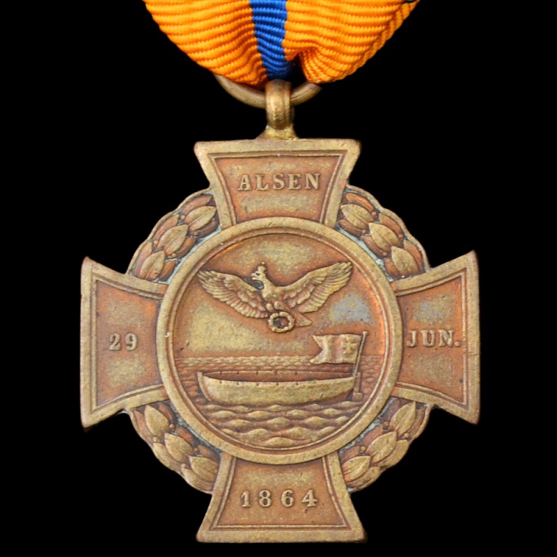 Prussian Cross to the participants of the capture of fr. Alzen, on the non-combatant tape