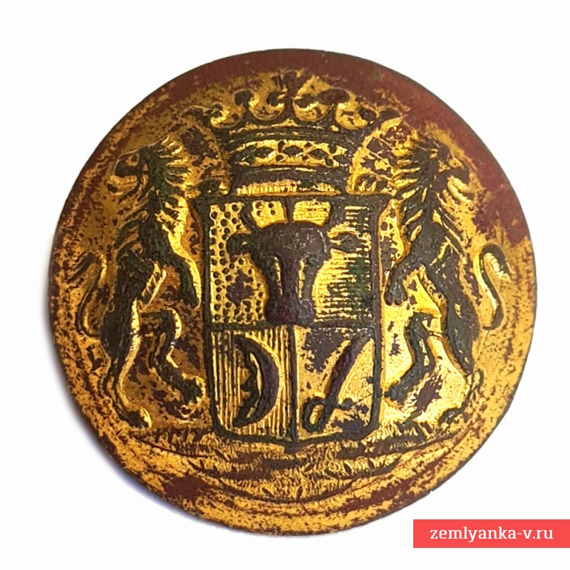 Large livery button with the coat of arms of the Vremeyev nobles