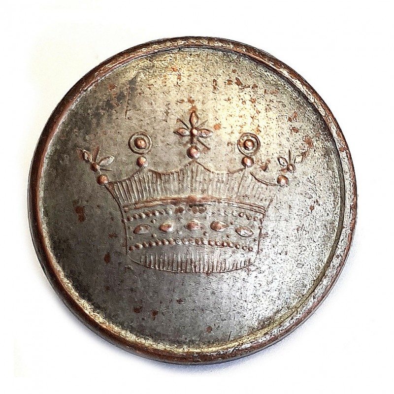 Button with the image of a noble crown of the Russian type