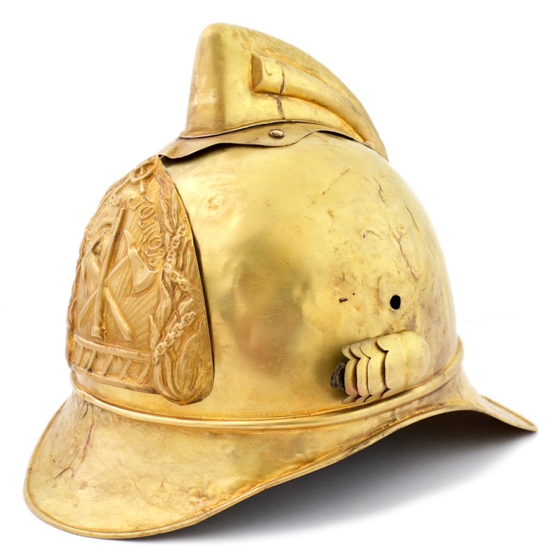 Brass helmet of a Soviet firefighter, early type