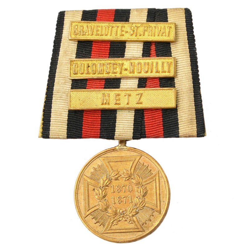 Medal of the veteran of the Franco-Prussian War of 1870-71 with three campaign bars