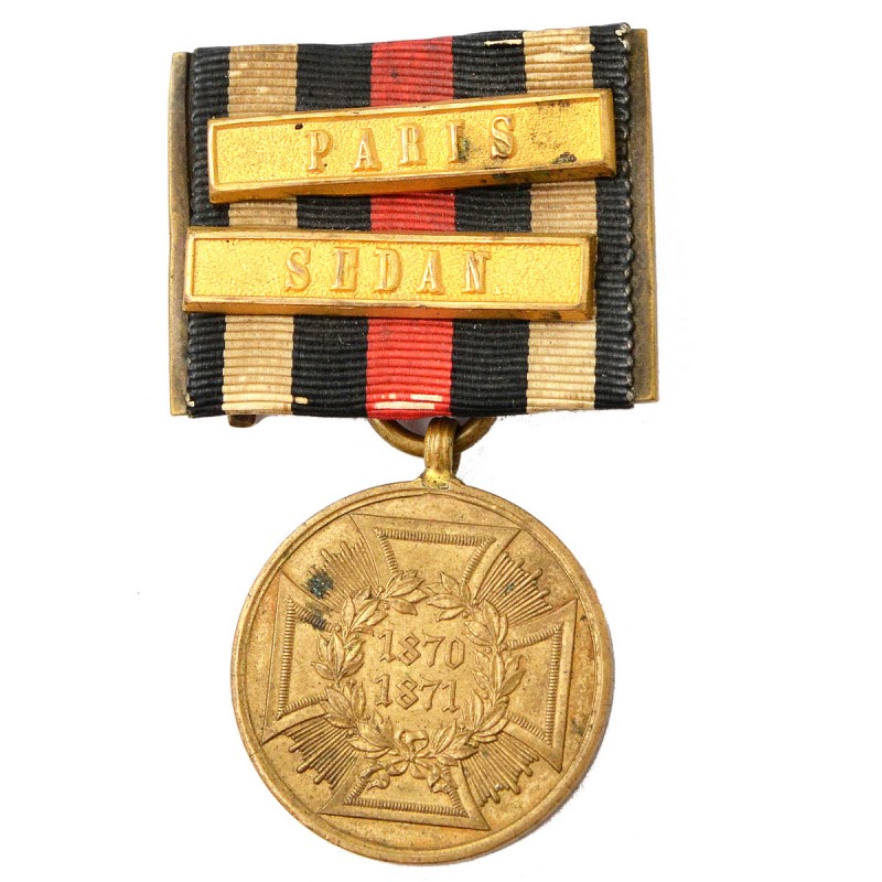 Medal of the veteran of the Franco-Prussian War of 1870-71 with two campaign bars