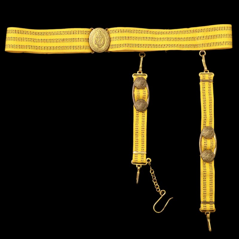 Ceremonial belt of officers of the USSR Navy with a suspension for a dirk