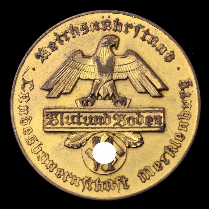 Gold medal of the Mecklenburg branch of the organization "Blut-und-Boden"