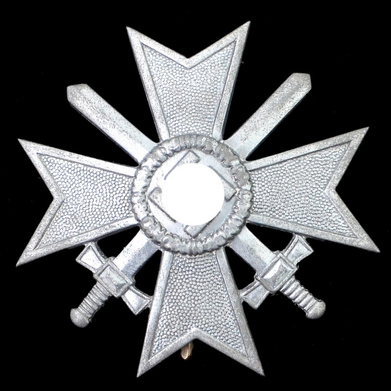 Zinc version of the cross of military merit of the 1st class with swords (KVK1) of the sample of 1939, the stamp "4"