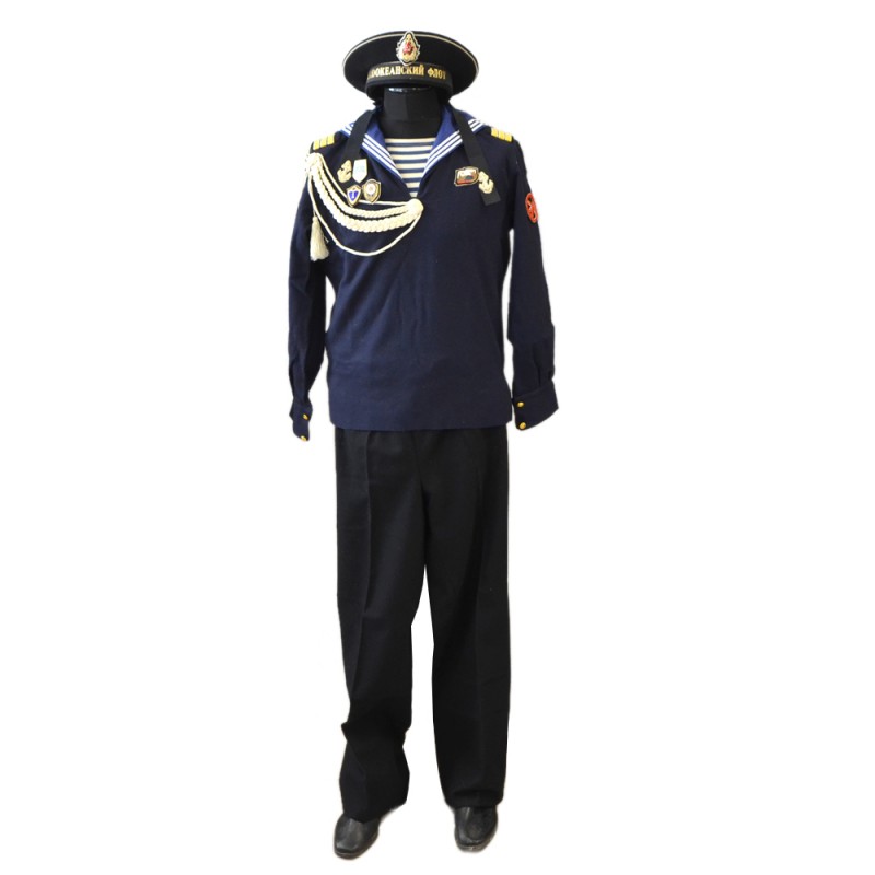 A set of uniforms of a Soviet demob sailor, 1990