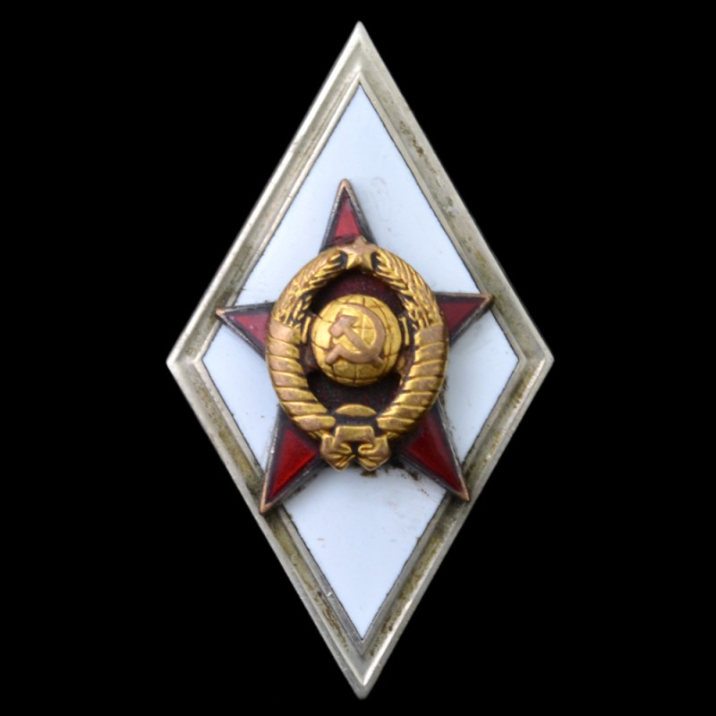 The sign (rhombus) of a graduate of a military university