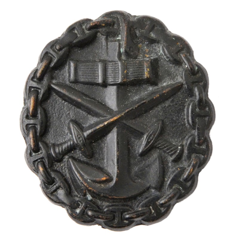 Naval badge "For injury" of the 1918 model, degree "in black", Assmann