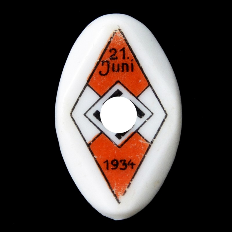 Badge of the Hitler Youth rally participant on June 21 , 1934