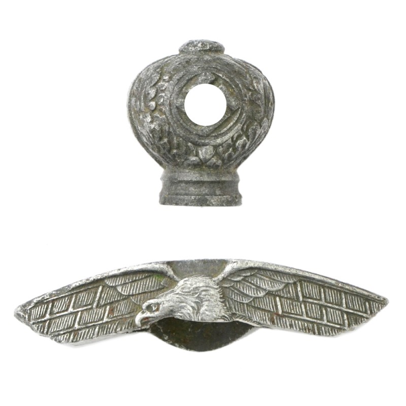 The pommel and crosspiece from the hilt of the Luftwaffe dirk of the 1937 model