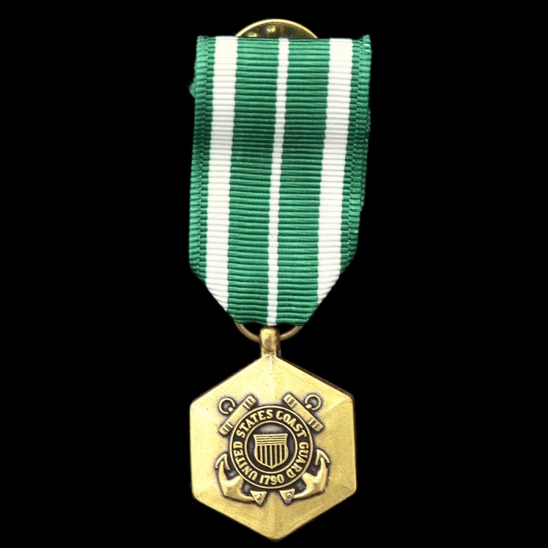 Miniature version of the medal "For Meritorious Service" of the US Coast Guard