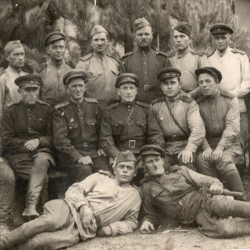 Photo of soldiers and officers of the Red Army in Rava-Russkaya, 1944