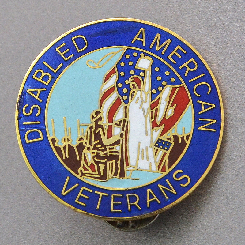 Badge of a disabled veteran of the US Army