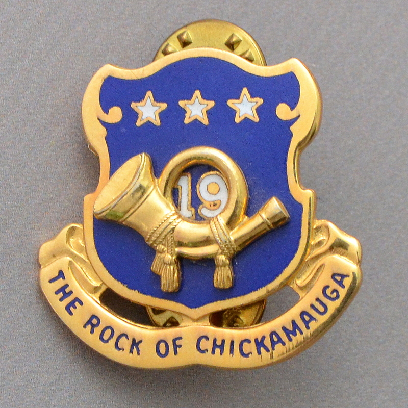 Badge of a serviceman of the 19th Infantry Regiment of the US Army