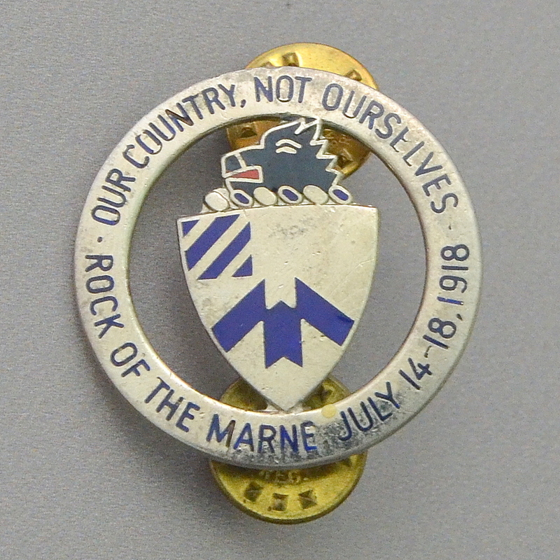 Badge of a serviceman of the 30th Infantry Regiment of the US Army