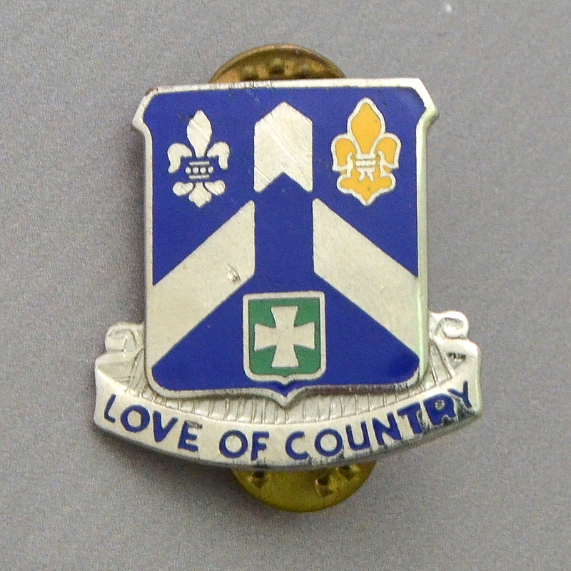 Badge of a serviceman of the 58th Infantry Regiment of the US Army