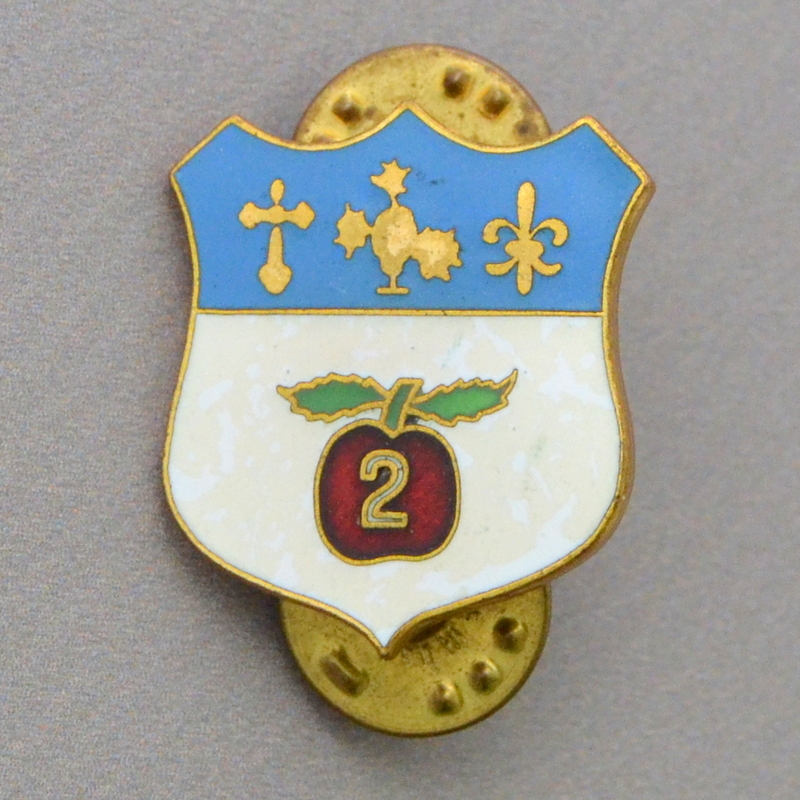 Badge of a serviceman of the 105th Infantry Regiment of the US Army