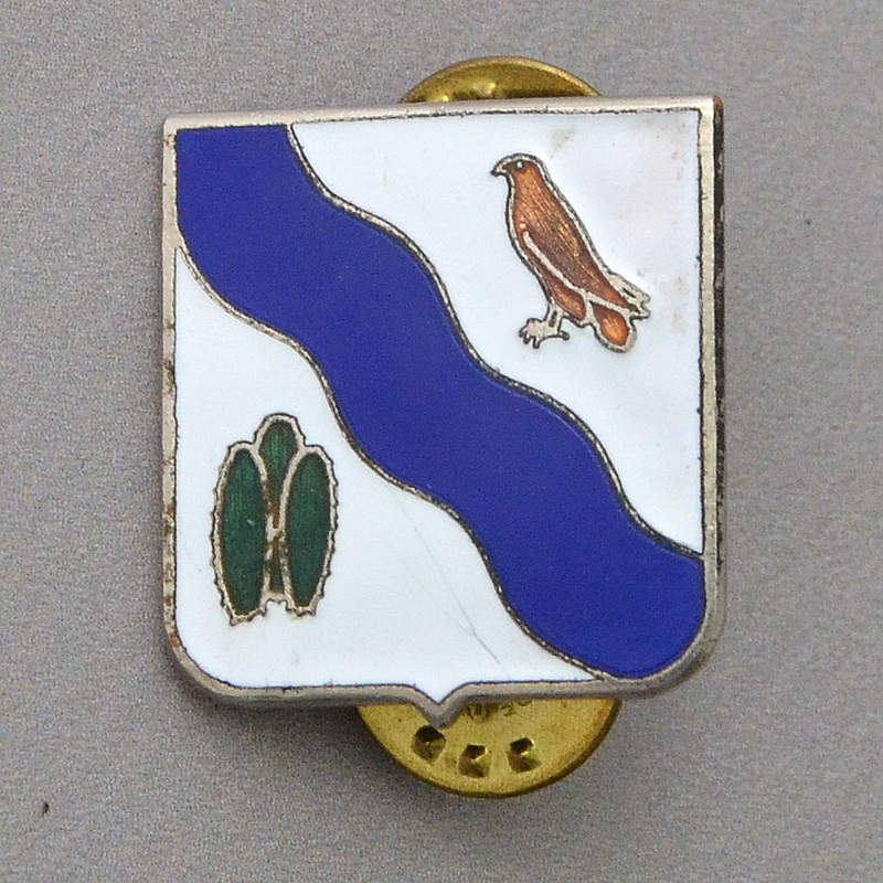 Badge of a serviceman of the 145th Infantry Regiment of the US Army