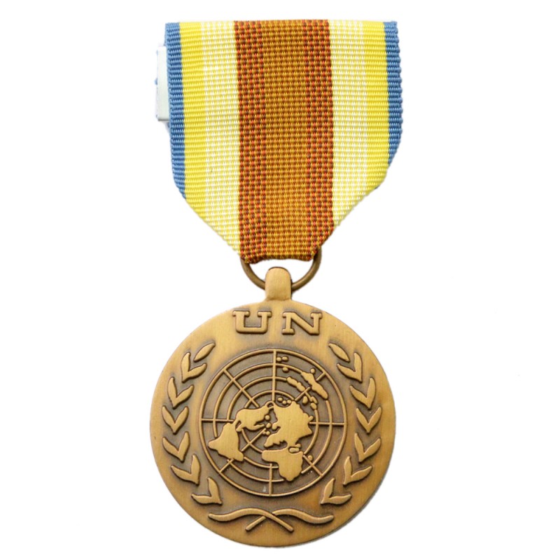 The UN medal on the ribbon for the mission in Yemen in 1963-1964 .