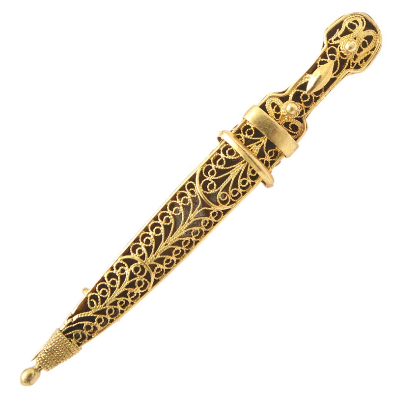 Tie clip in the form of a Georgian dagger