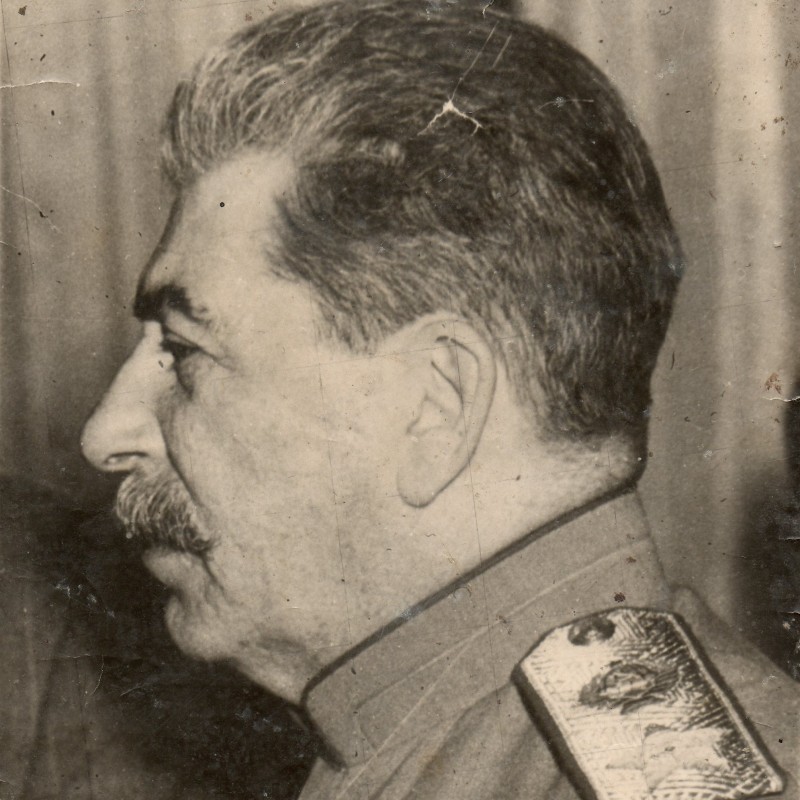 Large-format portrait photo of I.V. Stalin