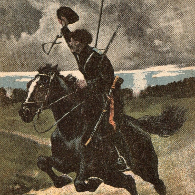 Postcard "With a message" for the Cossack day on November 1 in Moscow