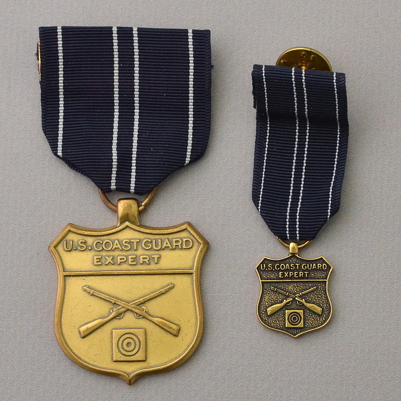 U.S. Coast Guard Rifle Shooting Medal, with Miniature