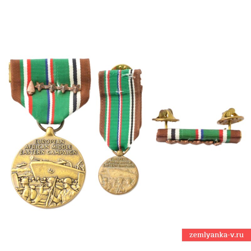 Set of badges of the medal "European-African-Middle Eastern Campaign"