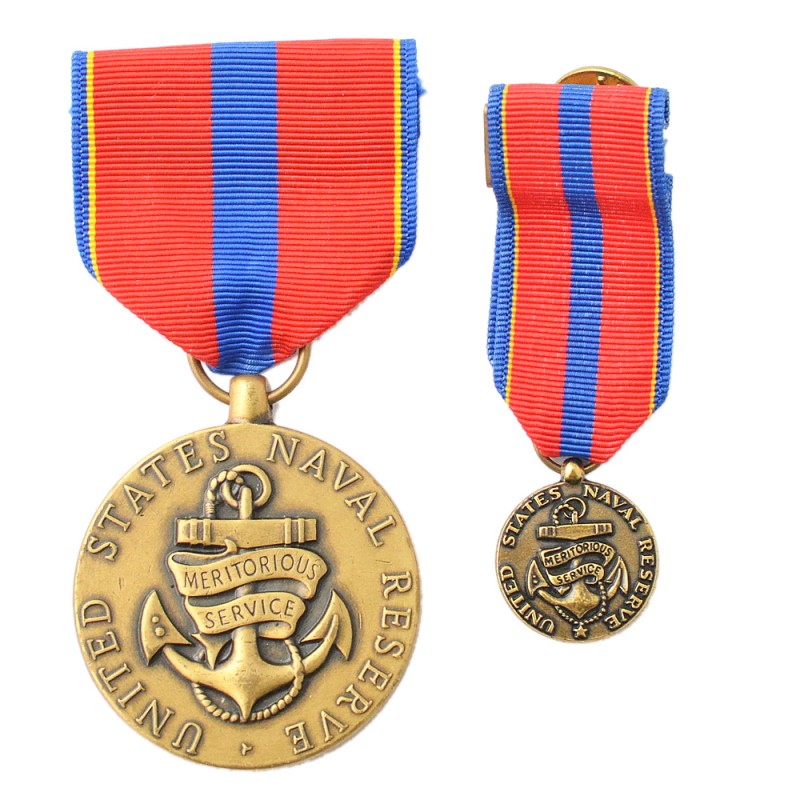 US Navy Reserve Medal "For Meritorious Service", with miniature