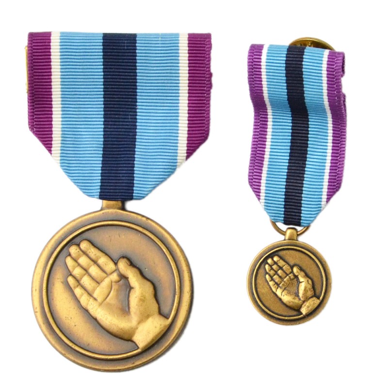 United States Department of Defense Humanitarian Service Medal, with miniature