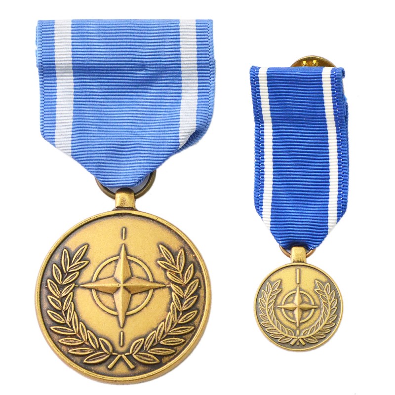 NATO Medal "For Service to Peace and Freedom", with miniature