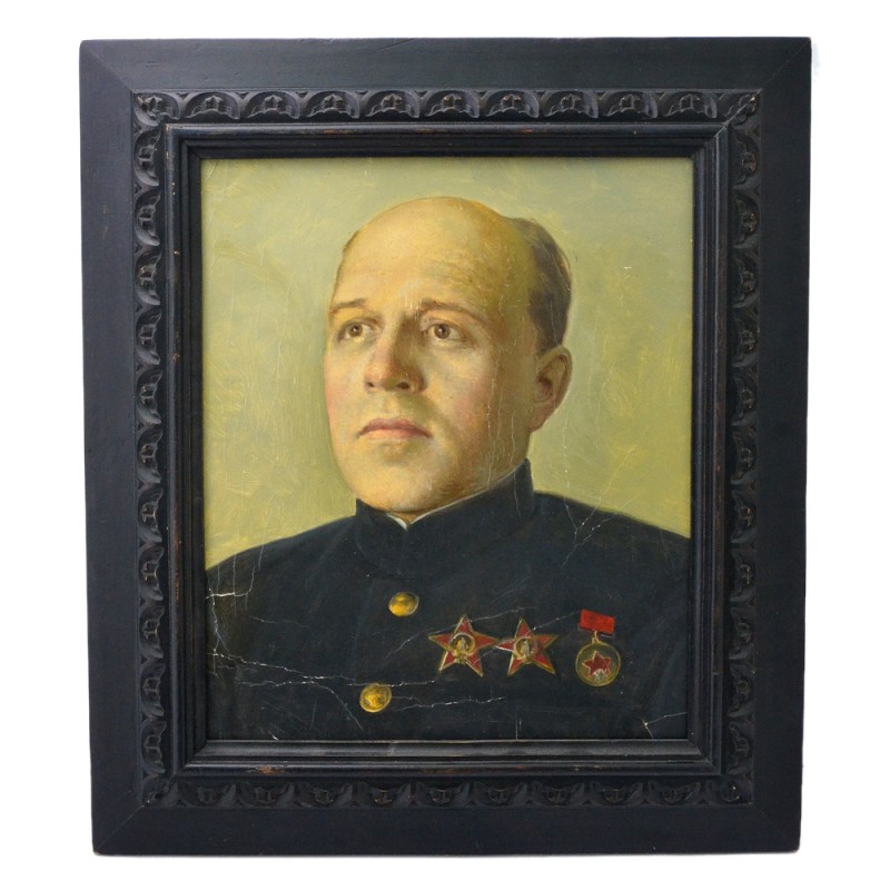 Portrait of the commander of the Red Army (?) with awards