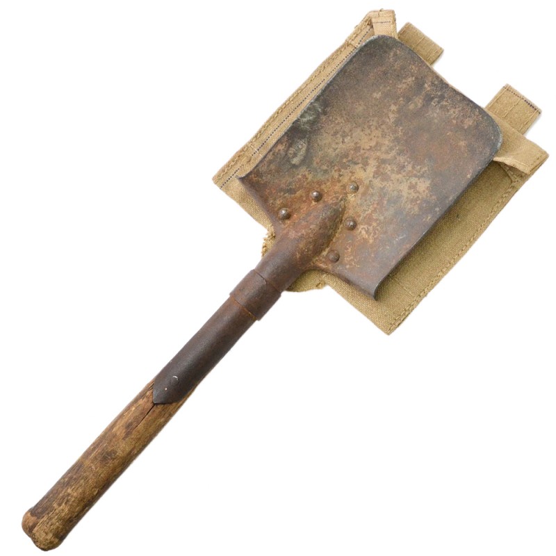 Lineman's small sapper shovel in the original case, 1915