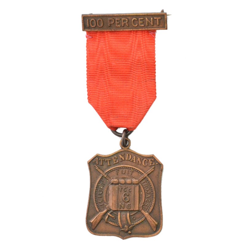Medal of the 6th Regiment of the National Guard of the State of New York for 100% service