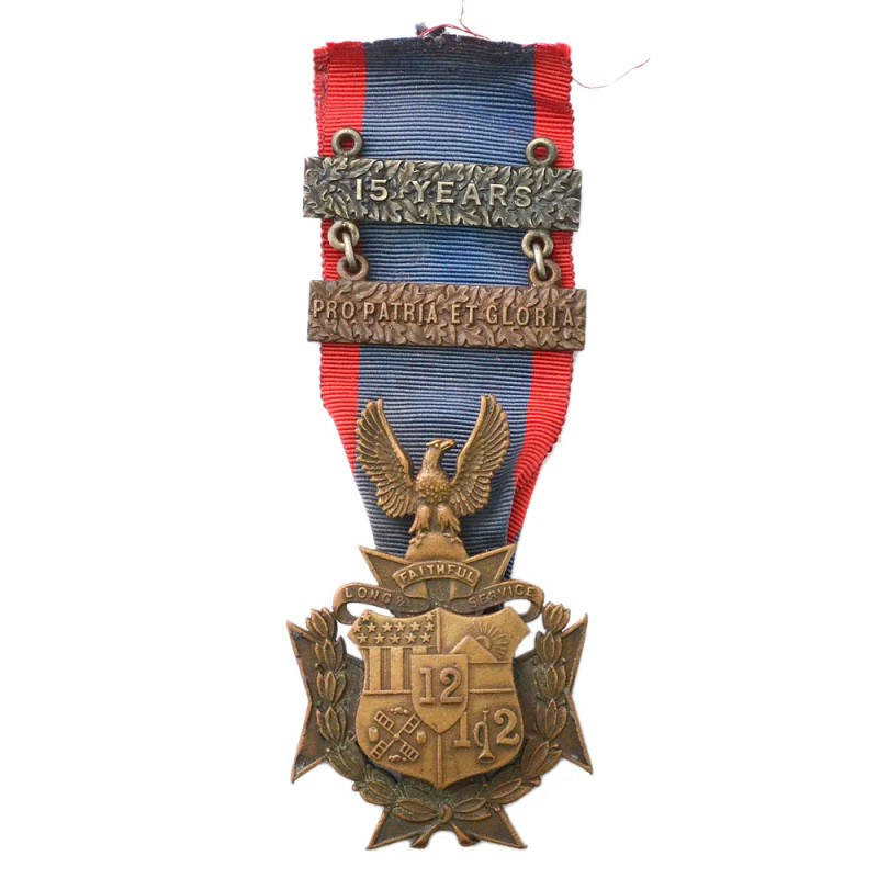 Medal of the 12th Regiment of the National Guard of the State of New York for 15 years of service