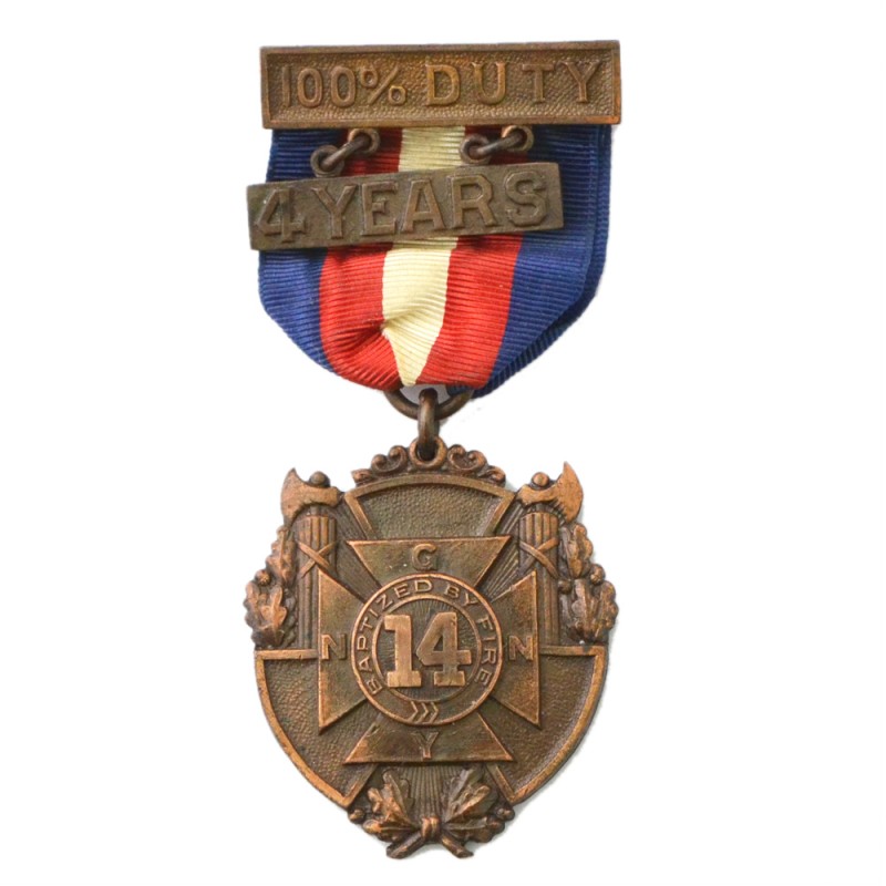 Medal of the 14th Regiment of the National Guard of the State of New York for 4 years of service