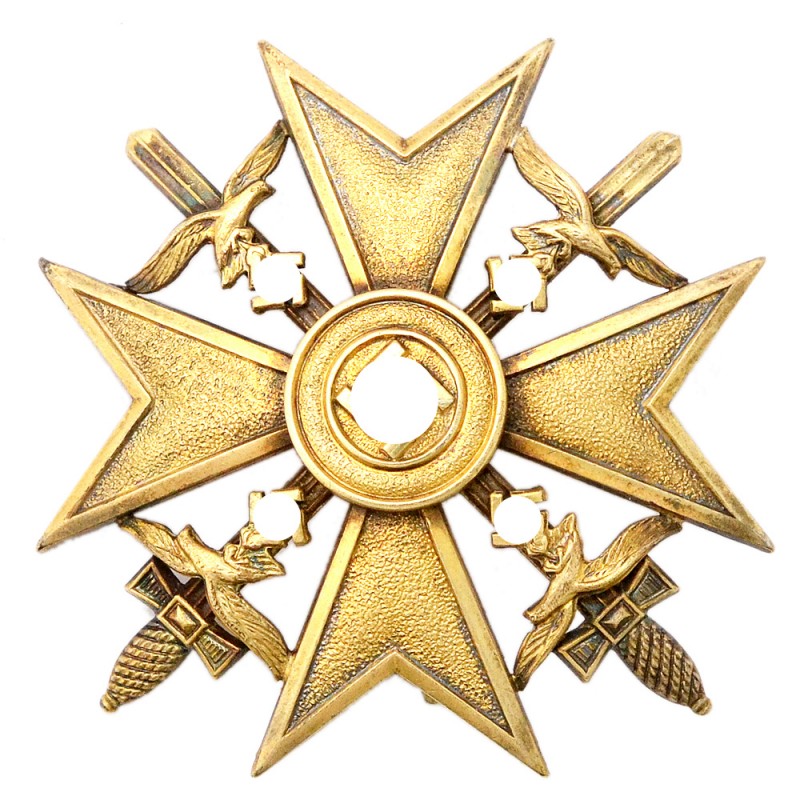 Spanish Cross in gold, 900 silver