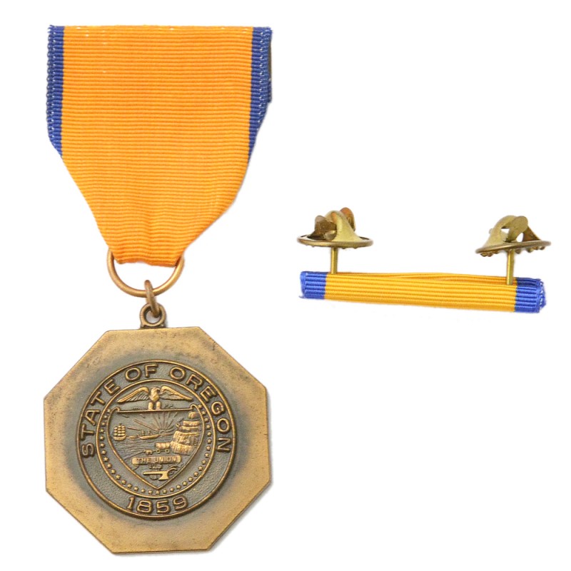 Nominal Medal of the Oregon National Guard for Merit, with a bar