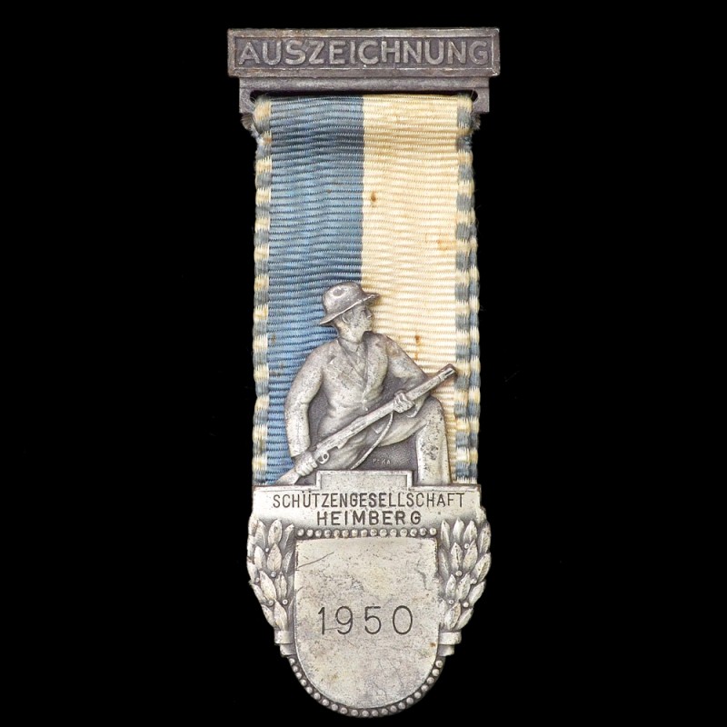 Prize badge of the Shooting Society of Heimberg for shooting, 1950