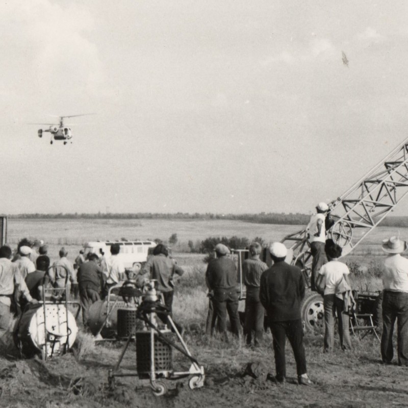 Photo of the filming process of the film "They fought for the Motherland"