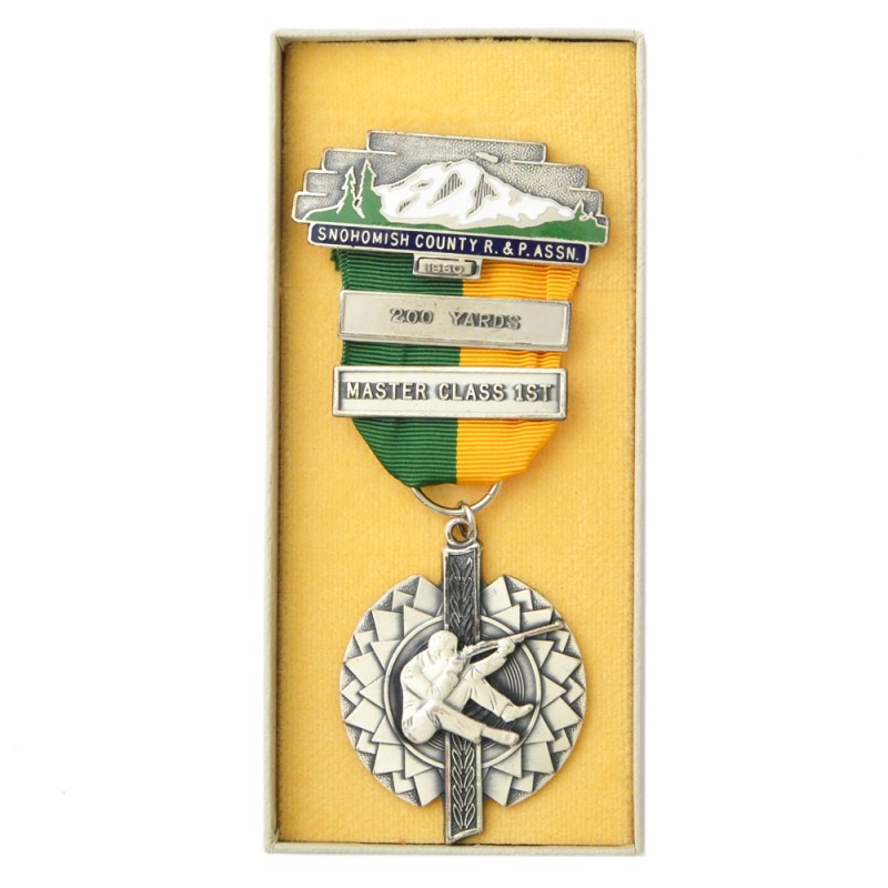 Silver medal for shooting competitions in Snohomish County (USA), 1960
